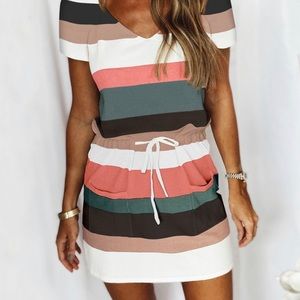 Casual striped dress- Medium